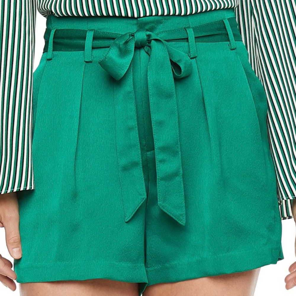 Worthington Fashion Women Mid Rise Tie Waist Short